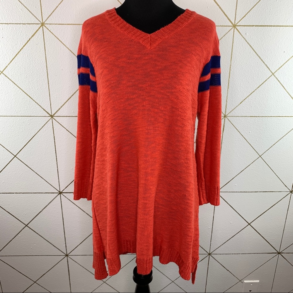 Soft Surroundings Coral Knit Game Day Tunic S/P